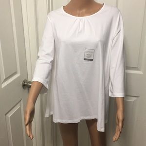NWT White Cotton Tunic Plus soft relaxed fit